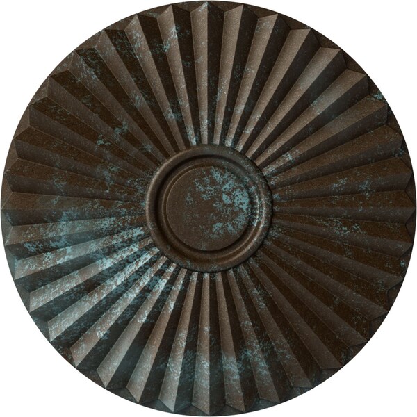Ekena Millwork Shakuras Ceiling Medallion (For Canopies up to 5"), 19 3/4"OD x 1 3/8"P, Bronze Blue Patina CM20SHBBS - main